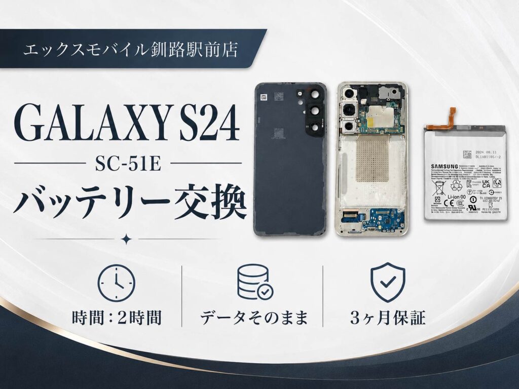 GALAXY S24(SC-51E)のバッテリー交換修理イメージ画像