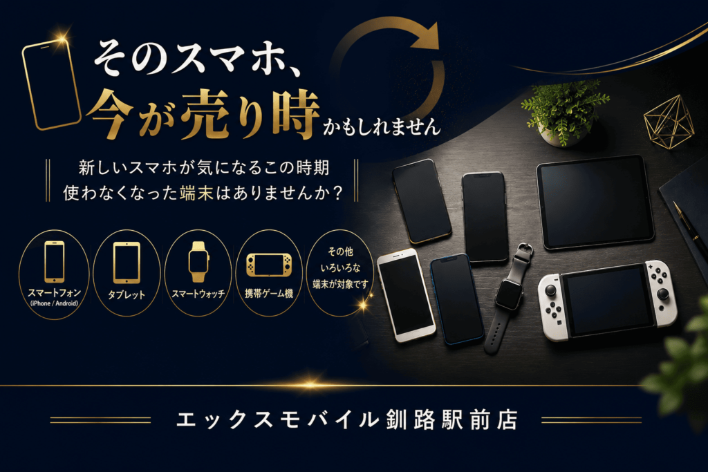 スマートフォンやタブレット、スマートウォッチ、携帯ゲーム機の買取案内