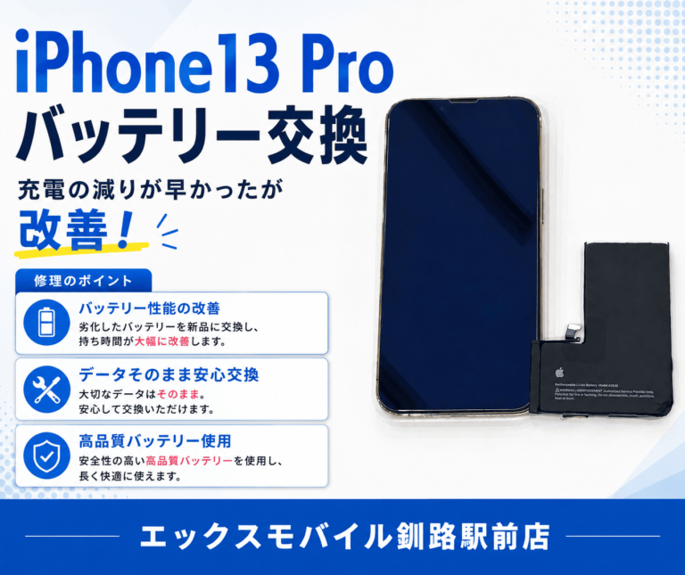 iPhone13 Proのバッテリー交換事例 充電の減りが早い症状を改善